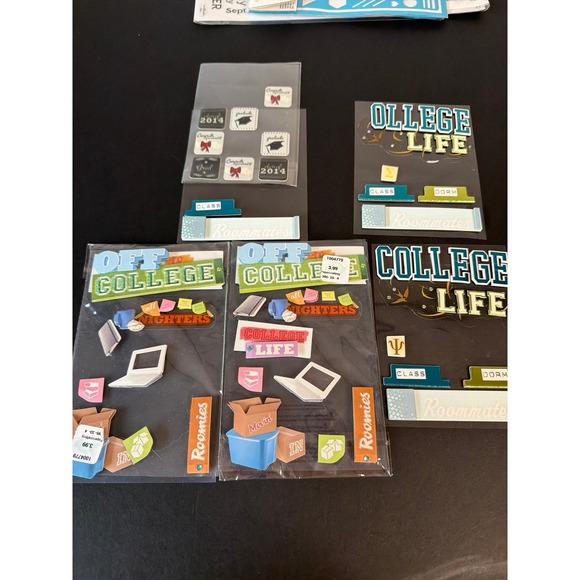 Scrap Booking Material Stickers Holiday Spring Snowman Fall Crafting Hobby Lot - Picture 7 of 12